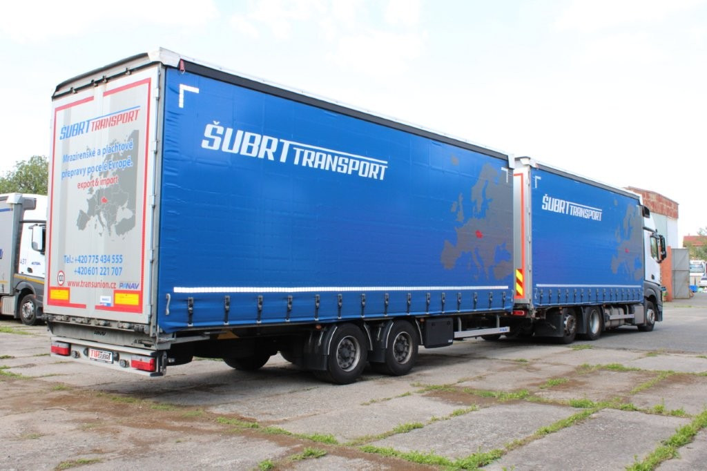 Caminhão com lona, Reboque de lona Mercedes-Benz Actros 2542 NAVIGACE + PANAV TVK 18 M (8,20m x 2,4: foto 6