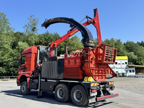 Mercedes-Benz ACTROS 6x4 DONAR 5810K ? Hack-LKW / Mobilhacker | TCS Umwelttechnik - Estilhaçadora de madeira, Caminhão: foto 3 Mercedes-Benz ACTROS 6x4 DONAR 5810K ? Hack-LKW / Mobilhacker | TCS Umwelttechnik - Estilhaçadora de madeira, Caminhão: foto 3
