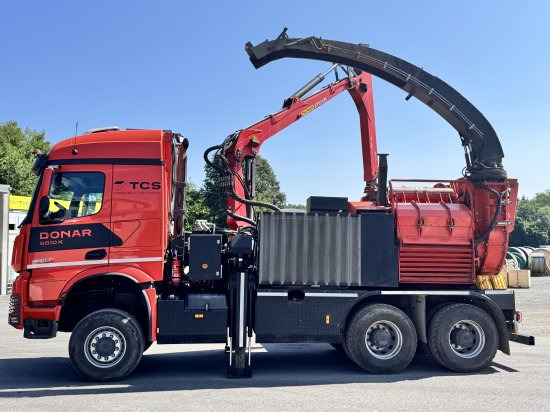 Mercedes-Benz ACTROS 6x4 DONAR 5810K ? Hack-LKW / Mobilhacker | TCS Umwelttechnik - Estilhaçadora de madeira, Caminhão: foto 2 Mercedes-Benz ACTROS 6x4 DONAR 5810K ? Hack-LKW / Mobilhacker | TCS Umwelttechnik - Estilhaçadora de madeira, Caminhão: foto 2