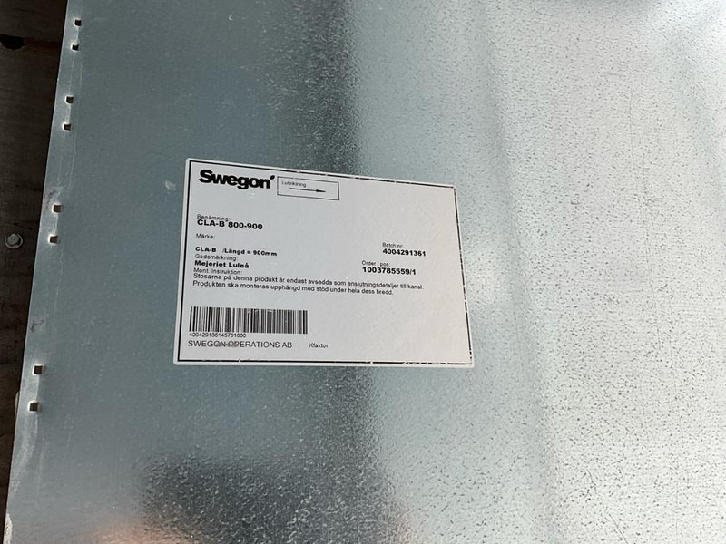 Swegon CLA B 800-900 - Correia transportadora: foto 5 Swegon CLA B 800-900 - Correia transportadora: foto 5