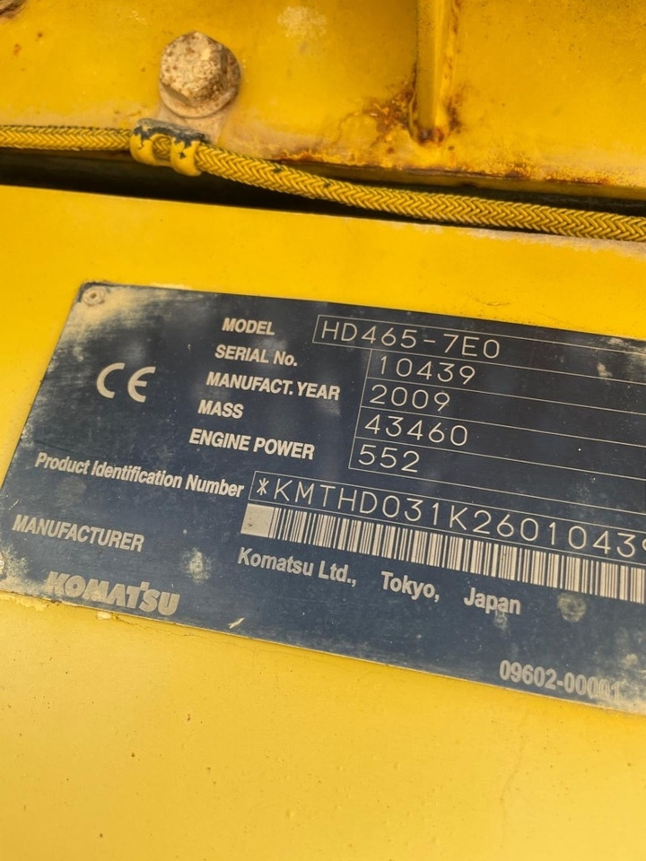 Komatsu HD 465-7E0, 2x HD 405-6, total 3 pcs - Caminhão fora de estrada: foto 4 Komatsu HD 465-7E0, 2x HD 405-6, total 3 pcs - Caminhão fora de estrada: foto 4