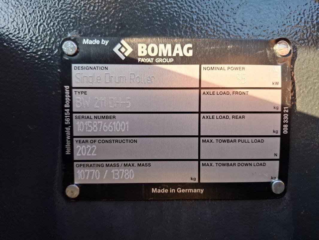 BOMAG DE BW 211 DH-5 Stage IV/TIER4f - Compactador: foto 2 BOMAG DE BW 211 DH-5 Stage IV/TIER4f - Compactador: foto 2