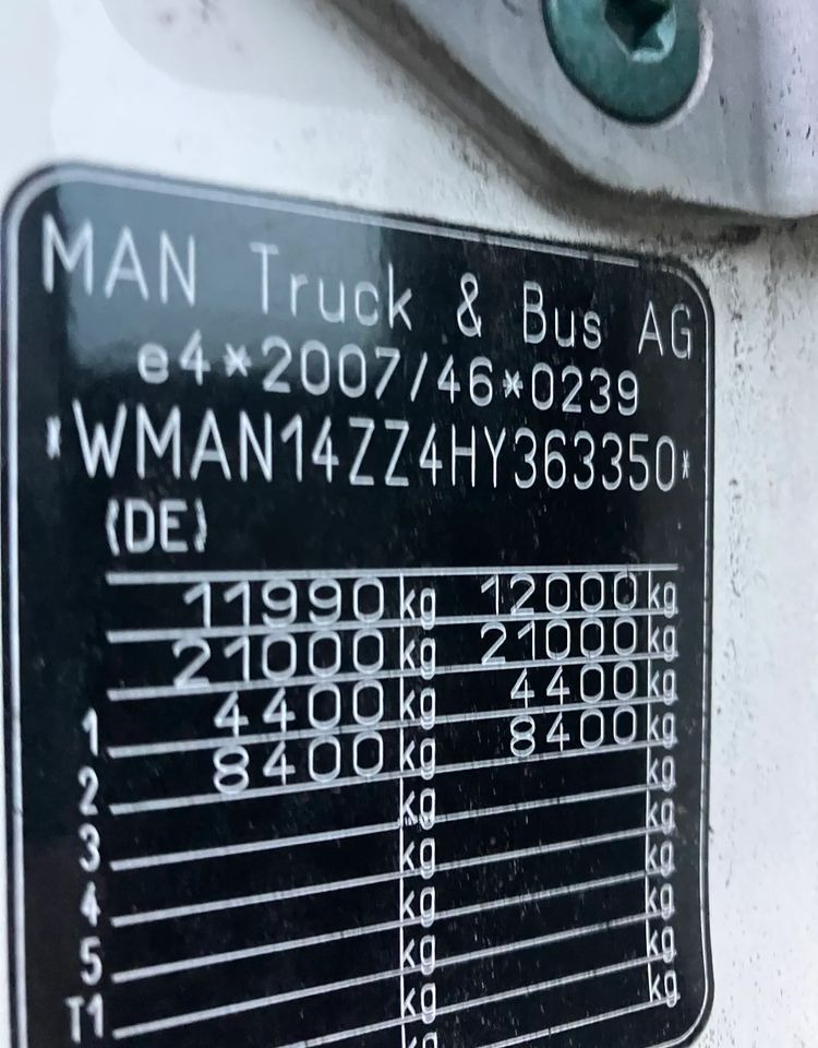 MAN MAN TGM 12.250 sypialka euro6 Rama do zabudowy - Caminhão chassi: foto 3 MAN MAN TGM 12.250 sypialka euro6 Rama do zabudowy - Caminhão chassi: foto 3