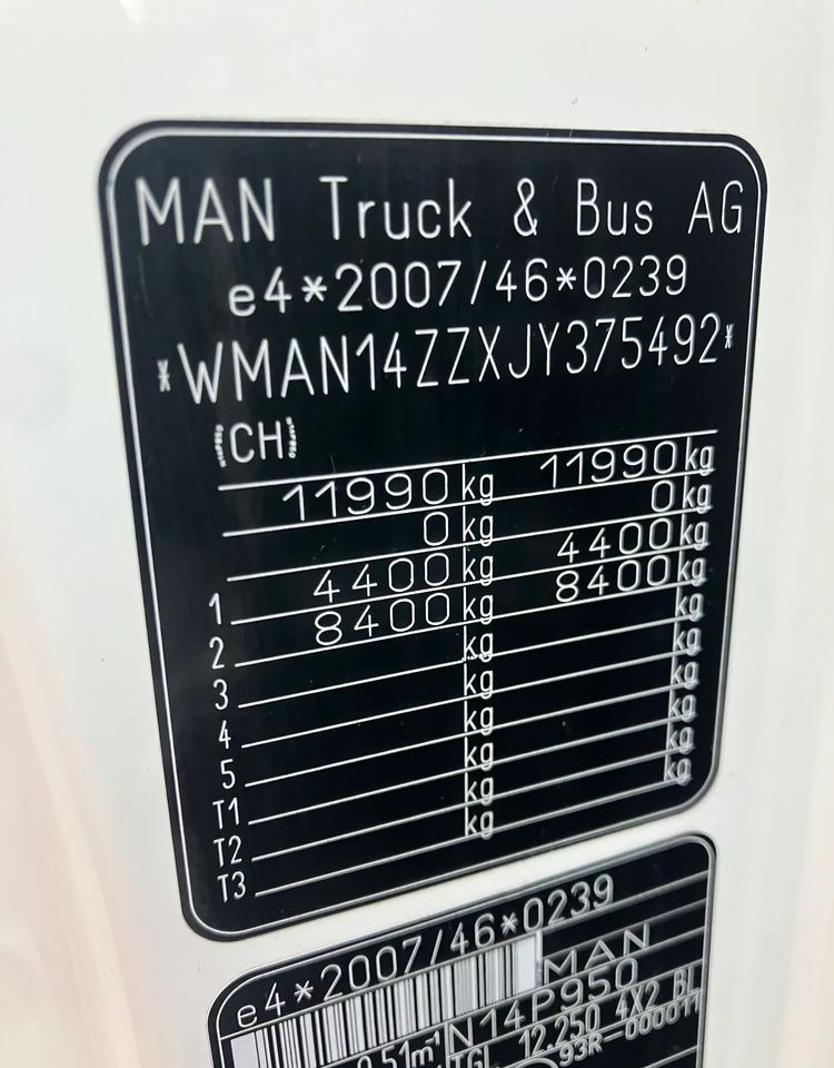 MAN Man TGM 12.250 euro 6 ramo do zabudowy Pomoc drogowa laweta kiper - Caminhão chassi: foto 3 MAN Man TGM 12.250 euro 6 ramo do zabudowy Pomoc drogowa laweta kiper - Caminhão chassi: foto 3