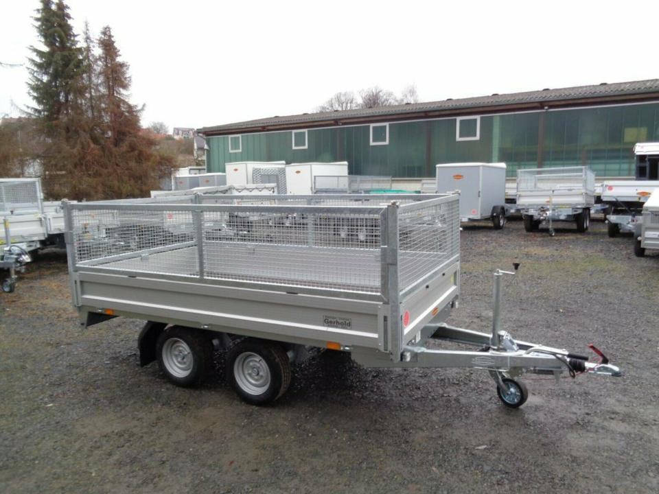 Böckmann PKW-Anhänger,2,0 to.Hochlader, Gitteraufsatz, 100 km/h - Reboque plataforma/ Caixa aberta: foto 1 Böckmann PKW-Anhänger,2,0 to.Hochlader, Gitteraufsatz, 100 km/h - Reboque plataforma/ Caixa aberta: foto 1