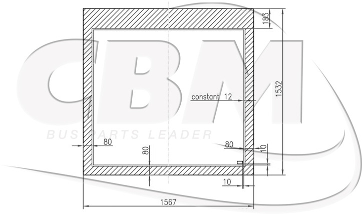 CBM OEM SIDE BAY WINDOW - WABCO (9617230120) - Vidro e peças de Ônibus: foto 1 CBM OEM SIDE BAY WINDOW - WABCO (9617230120) - Vidro e peças de Ônibus: foto 1