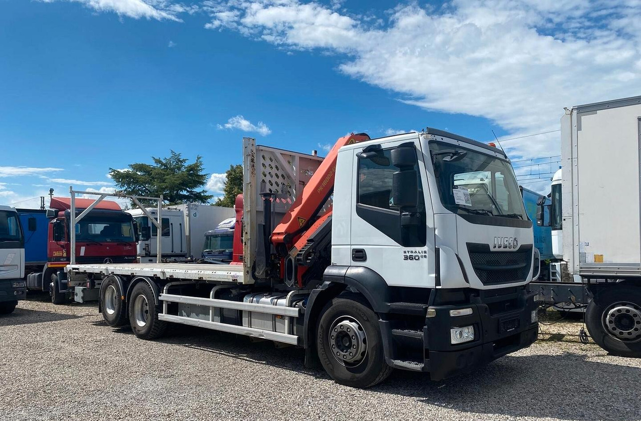IVECO STRALIS AD260S36 CASSONE FISSO E GRU - Camião de caixa aberta/ Plataforma, Caminhão grua: foto 2 IVECO STRALIS AD260S36 CASSONE FISSO E GRU - Camião de caixa aberta/ Plataforma, Caminhão grua: foto 2