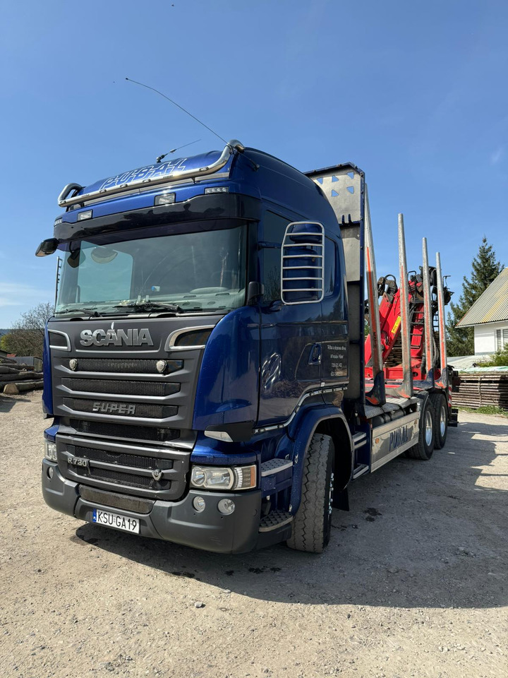 Caminhão florestal, Caminhão grua para transporte de madeiras SCANIA R730: foto 8