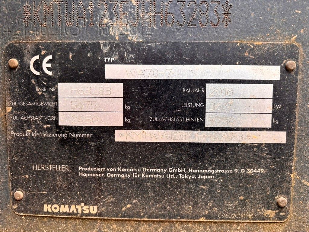 Komatsu WA70-7 - Carregadeira de rodas: foto 5 Komatsu WA70-7 - Carregadeira de rodas: foto 5