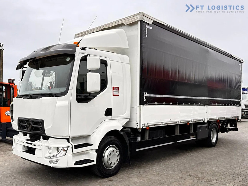 Renault Midlum 250 Renault D 250 / AUTOMATIC / 4X2 / 18 PALLETS / TAIL LIFT / SIDE BOARDS / curtainsider truck - Caminhão com lona: foto 1 Renault Midlum 250 Renault D 250 / AUTOMATIC / 4X2 / 18 PALLETS / TAIL LIFT / SIDE BOARDS / curtainsider truck - Caminhão com lona: foto 1