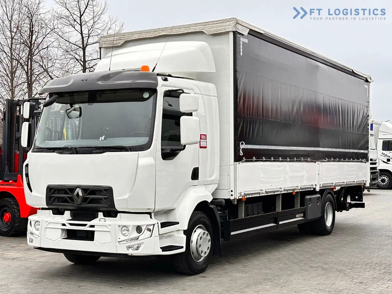 Renault Midlum 250 Renault D 250 / AUTOMATIC / 4X2 / 18 PALLETS / TAIL LIFT / SIDE BOARDS / curtainsider truck - Caminhão com lona: foto 2 Renault Midlum 250 Renault D 250 / AUTOMATIC / 4X2 / 18 PALLETS / TAIL LIFT / SIDE BOARDS / curtainsider truck - Caminhão com lona: foto 2