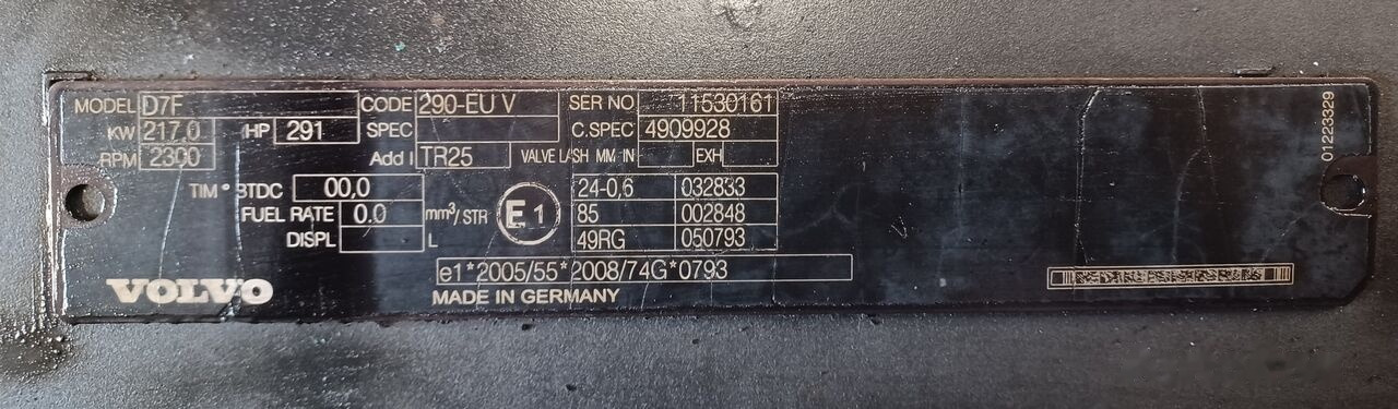 Volvo D7F 290 E5 Volvo FL - Motor de Caminhão: foto 5 Volvo D7F 290 E5 Volvo FL - Motor de Caminhão: foto 5