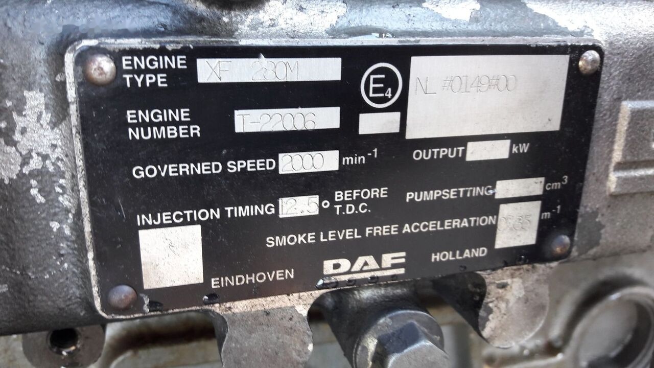 DAF XF280M DAF XF 95 - Motor de Caminhão: foto 3 DAF XF280M DAF XF 95 - Motor de Caminhão: foto 3