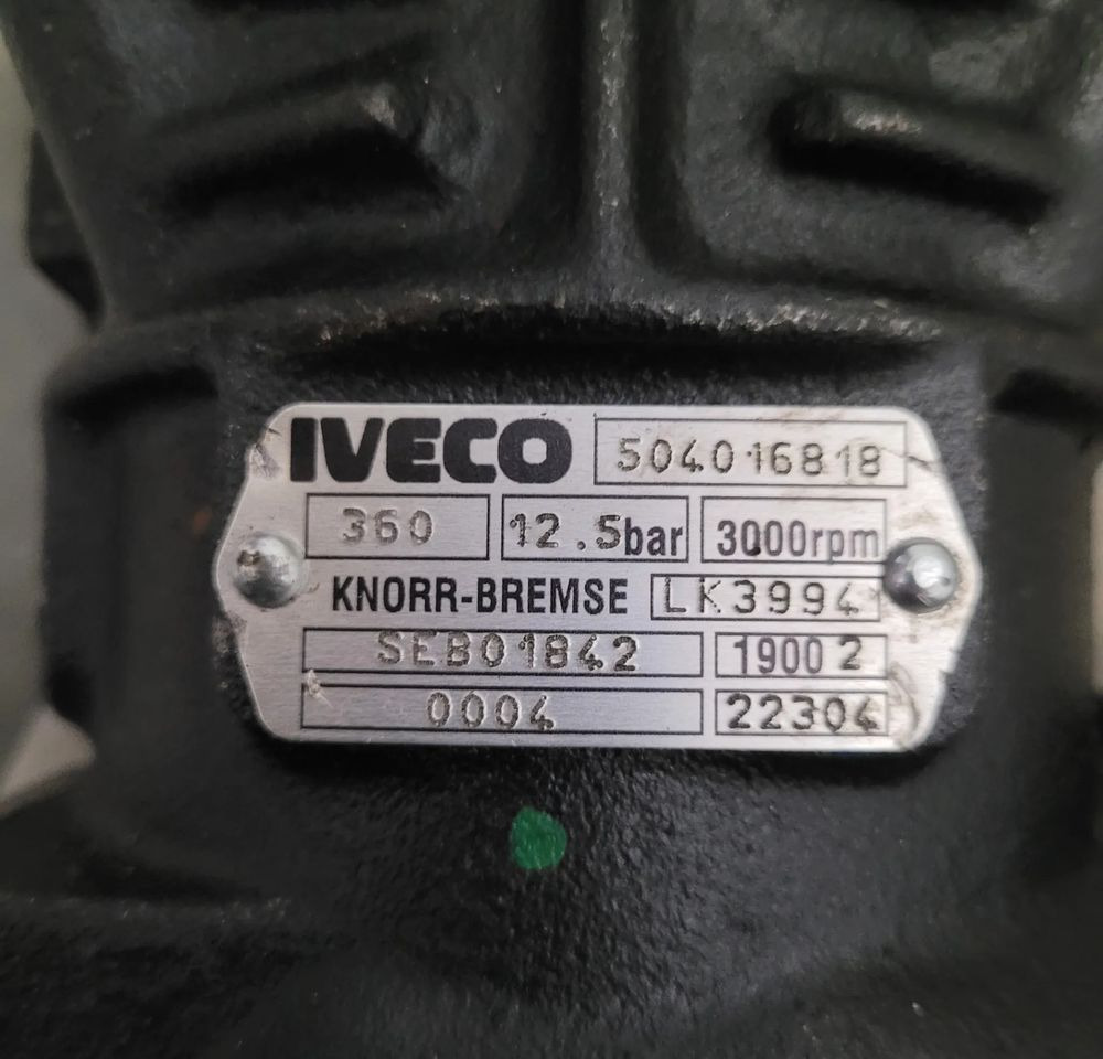 KOMPRESOR IVECO ORYGINAŁ OM 504016818 CHWALIM116 - Compressor, sistema de ar comprimido de Caminhão: foto 2 KOMPRESOR IVECO ORYGINAŁ OM 504016818 CHWALIM116 - Compressor, sistema de ar comprimido de Caminhão: foto 2