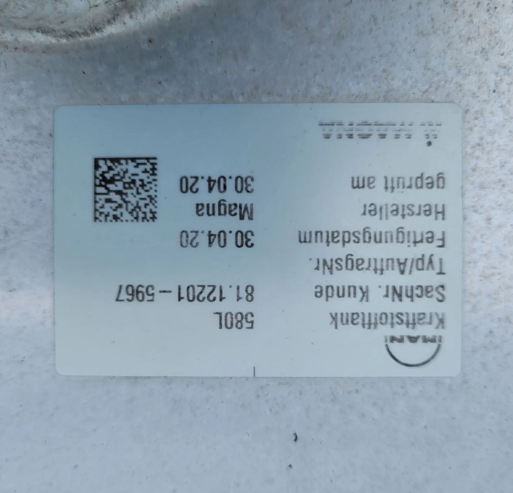 ZBIORNIK PALIWA MAN TGX 580 LIFT 81.12201-5967 CHWALIM116 - Tanque de combustível de Caminhão: foto 5 ZBIORNIK PALIWA MAN TGX 580 LIFT 81.12201-5967 CHWALIM116 - Tanque de combustível de Caminhão: foto 5