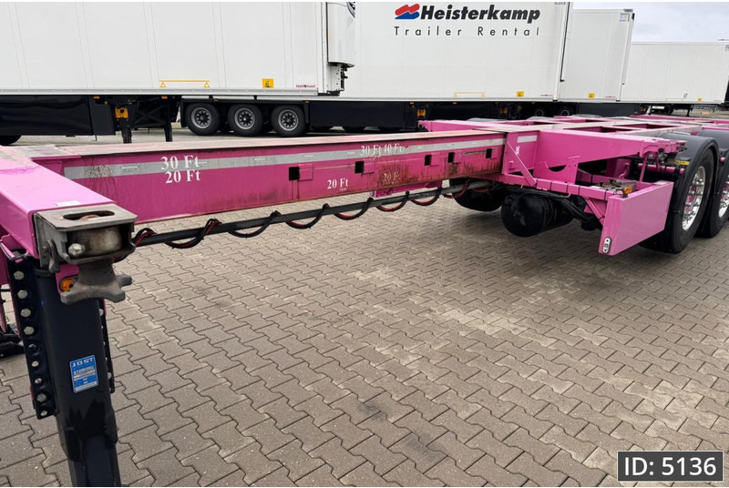 Broshuis 3UCC-39/45 Multi / 2x Extandable / 2x Lift Axle - Semireboque transportador de contêineres/ Caixa móvel: foto 2 Broshuis 3UCC-39/45 Multi / 2x Extandable / 2x Lift Axle - Semireboque transportador de contêineres/ Caixa móvel: foto 2