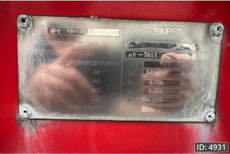 Burg BPO 16-28 / Fuel tanker / 47400L / 5 Comp / ADR, ADR - Semirreboque tanque: foto 5 Burg BPO 16-28 / Fuel tanker / 47400L / 5 Comp / ADR, ADR - Semirreboque tanque: foto 5