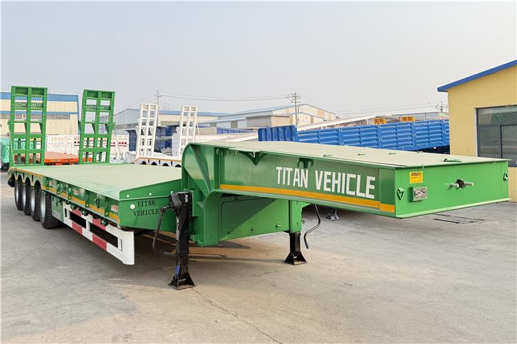 TITAN 4 Axle 100 Ton Low Bed Truck Trailer for Sale In Zimbabwe - Semireboque baixa: foto 1 TITAN 4 Axle 100 Ton Low Bed Truck Trailer for Sale In Zimbabwe - Semireboque baixa: foto 1