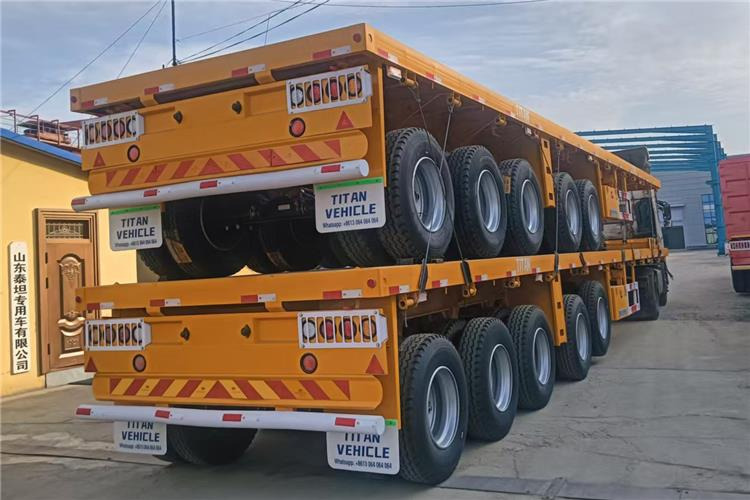 TITAN 4 Axle 13M Flatbed Trailer Price for Sale In Zimbabwe - Semi-reboque plataforma/ Caixa aberta: foto 5 TITAN 4 Axle 13M Flatbed Trailer Price for Sale In Zimbabwe - Semi-reboque plataforma/ Caixa aberta: foto 5