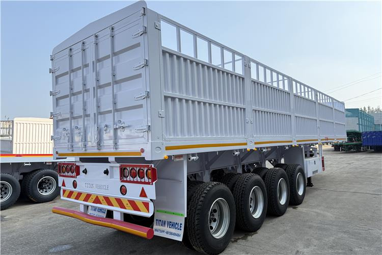 TITAN 4 Axle 80 Ton Fence Cargo Truck Trailer for Sale in Nigeria - Semireboque transporte de gado: foto 5 TITAN 4 Axle 80 Ton Fence Cargo Truck Trailer for Sale in Nigeria - Semireboque transporte de gado: foto 5