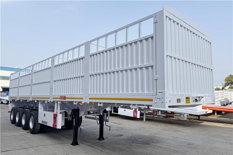 TITAN 4 Axle 80 Ton Fence Cargo Truck Trailer for Sale in Nigeria - Semireboque transporte de gado: foto 1 TITAN 4 Axle 80 Ton Fence Cargo Truck Trailer for Sale in Nigeria - Semireboque transporte de gado: foto 1