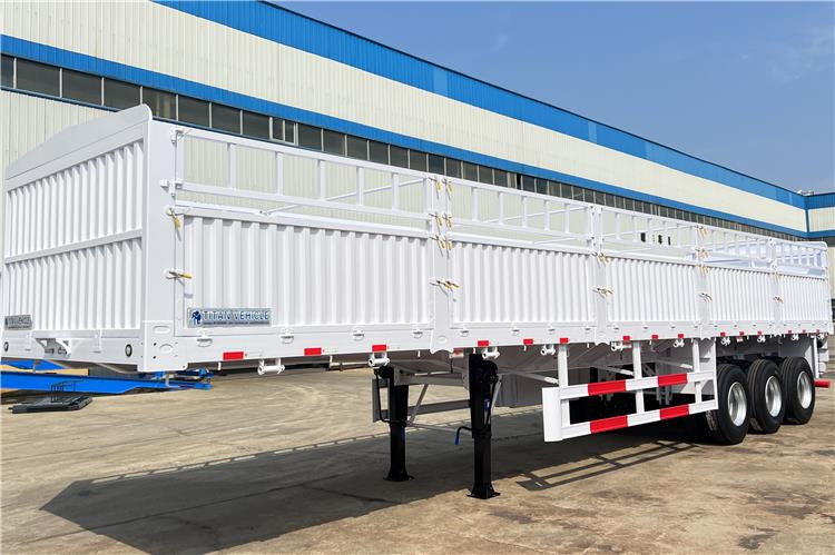 TITAN Tri Axle 60 Ton Fence Cargo Semi Trailer for Sale In Guinea - Semireboque transporte de gado: foto 1 TITAN Tri Axle 60 Ton Fence Cargo Semi Trailer for Sale In Guinea - Semireboque transporte de gado: foto 1