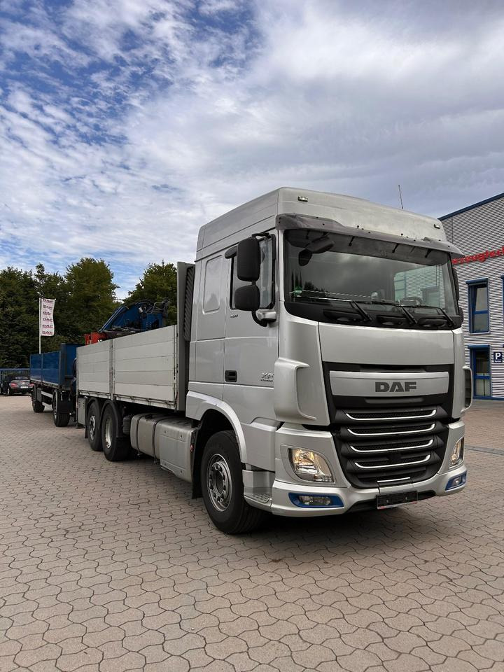 DAF DAF XF 460 FAN + MKG + 10mtr 2to + Lenkachse + EURO 6 - Camião de caixa aberta/ Plataforma, Caminhão grua: foto 3 DAF DAF XF 460 FAN + MKG + 10mtr 2to + Lenkachse + EURO 6 - Camião de caixa aberta/ Plataforma, Caminhão grua: foto 3