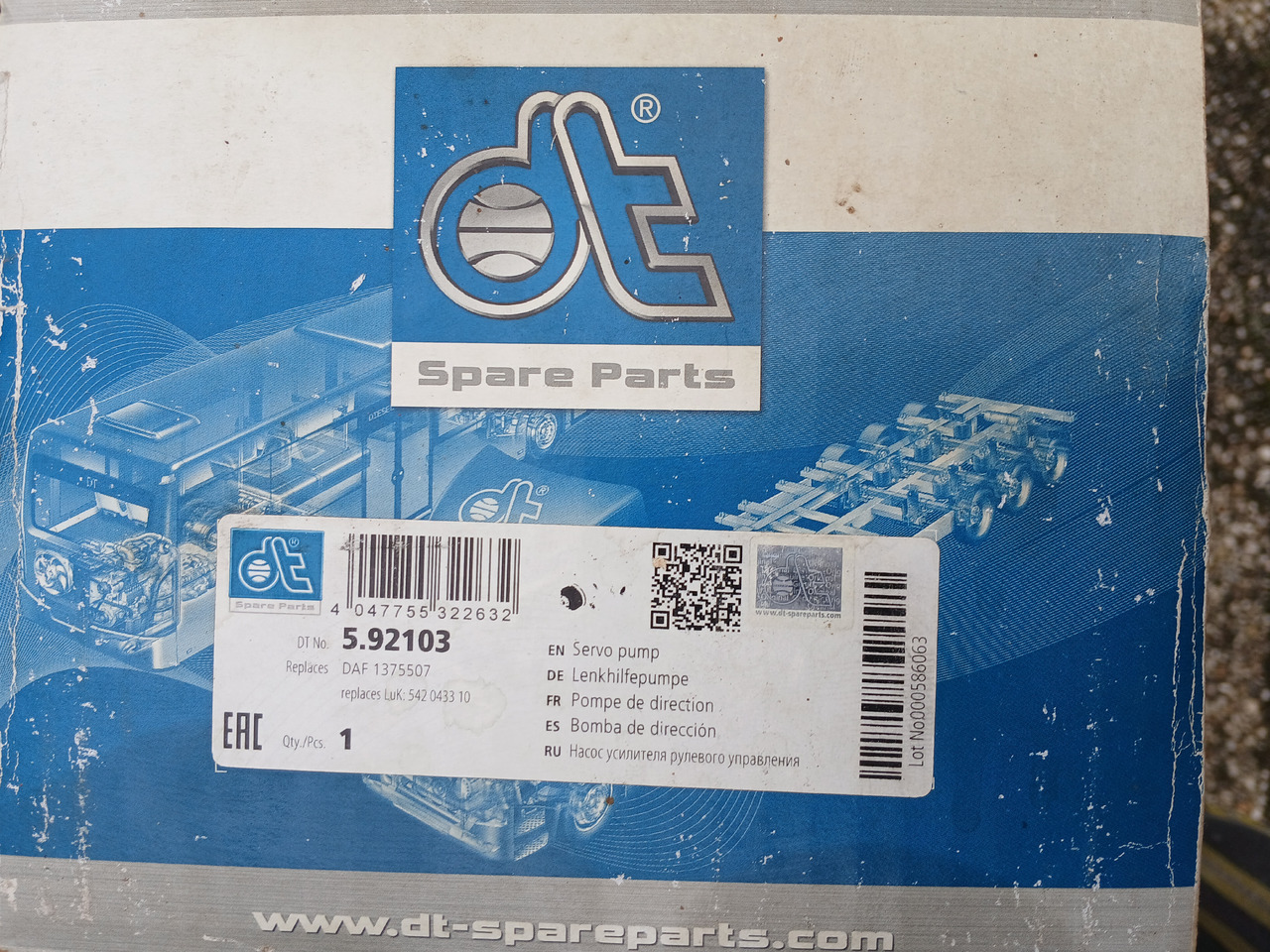 Steeringpump DT 592103 for Daf  - Bomba de direção: foto 3 Steeringpump DT 592103 for Daf  - Bomba de direção: foto 3