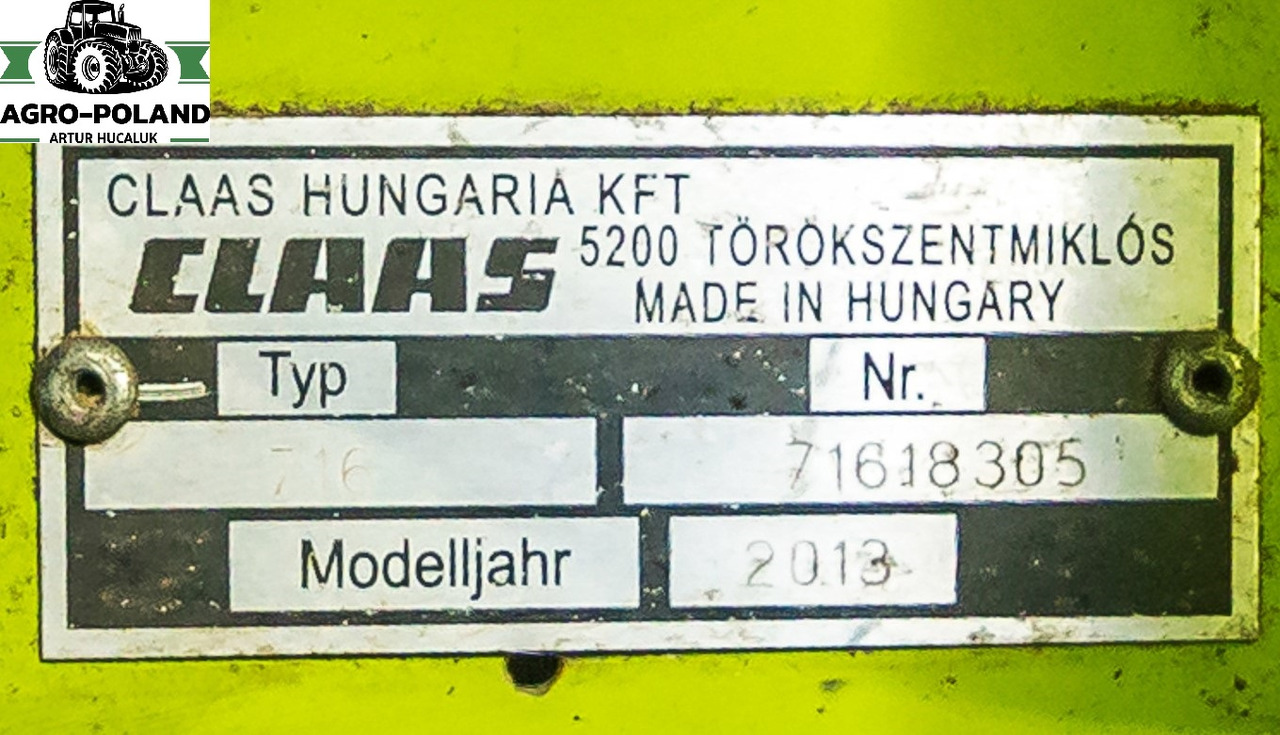 CLAAS VARIO 750 (NOWY MODEL)- 2013 ROK + WÓZEK + KOSY BOCZNE - Plataforma para colheitadeira: foto 5 CLAAS VARIO 750 (NOWY MODEL)- 2013 ROK + WÓZEK + KOSY BOCZNE - Plataforma para colheitadeira: foto 5