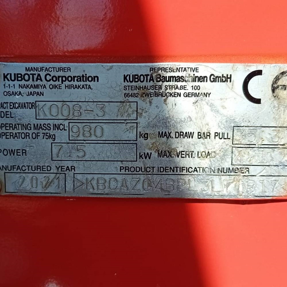 Locação de Kubota K 008-3  Kubota K 008-3: foto 10