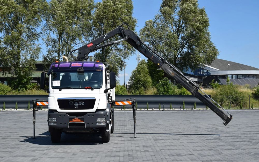 MAN TGS 33.360 / 6x4 / HDS HIAB 122 E-2 HIDUO / STEROWANIE RADIOWE / WYWROTKA / HYDROBURTA / AUTOMAT / KLIMA / TEMPOMAT / KAMERA COFANIA / SPROWADZONY - Caminhão basculante, Caminhão grua: foto 2 MAN TGS 33.360 / 6x4 / HDS HIAB 122 E-2 HIDUO / STEROWANIE RADIOWE / WYWROTKA / HYDROBURTA / AUTOMAT / KLIMA / TEMPOMAT / KAMERA COFANIA / SPROWADZONY - Caminhão basculante, Caminhão grua: foto 2