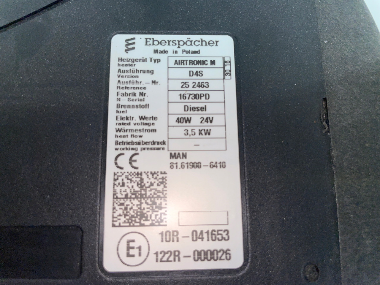 WEBASTO MAN TGX TGS D4S 81619006410 EBERSPACHER - Centralina electrónica de Caminhão: foto 4 WEBASTO MAN TGX TGS D4S 81619006410 EBERSPACHER - Centralina electrónica de Caminhão: foto 4