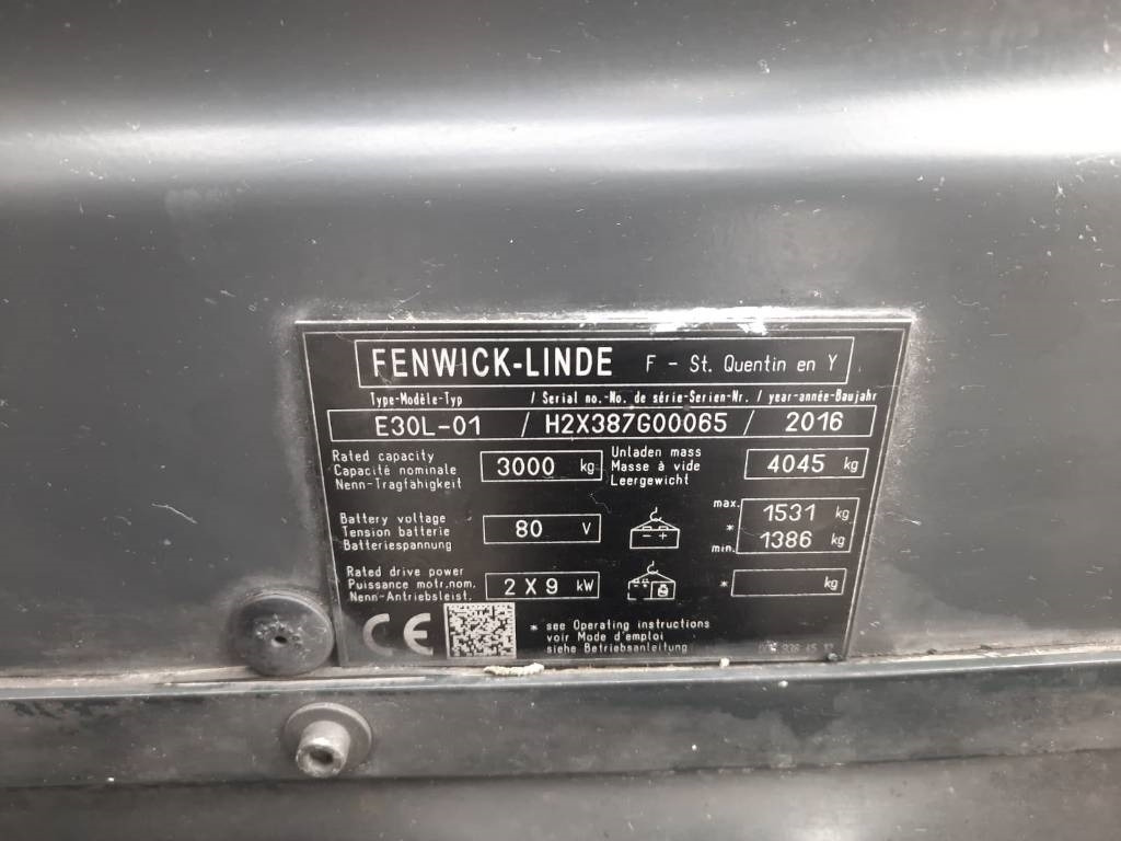 Linde E 30 L - Empilhadeira elétrica: foto 5 Linde E 30 L - Empilhadeira elétrica: foto 5
