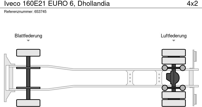Caminhão com lona Iveco 160E21 EURO 6, Dhollandia: foto 14