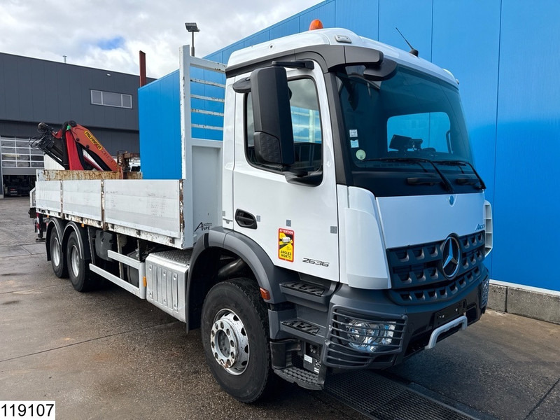 Mercedes-Benz Arocs 2636 6x4, EURO 6, Palfinger, Leaf suspension - Camião de caixa aberta/ Plataforma, Caminhão grua: foto 3 Mercedes-Benz Arocs 2636 6x4, EURO 6, Palfinger, Leaf suspension - Camião de caixa aberta/ Plataforma, Caminhão grua: foto 3