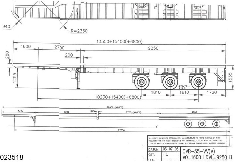 Nooteboom open laadbak 55000 KG, 28.95 m, 2 X Extandable - Semi-reboque plataforma/ Caixa aberta: foto 2 Nooteboom open laadbak 55000 KG, 28.95 m, 2 X Extandable - Semi-reboque plataforma/ Caixa aberta: foto 2