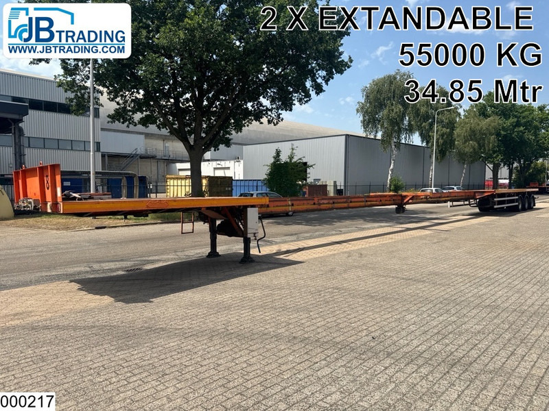 Nooteboom open laadbak 55000 KG, 34.85 m, 2 X Extandable - Semi-reboque plataforma/ Caixa aberta: foto 1 Nooteboom open laadbak 55000 KG, 34.85 m, 2 X Extandable - Semi-reboque plataforma/ Caixa aberta: foto 1