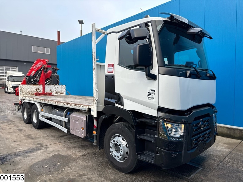 Renault C 380 6x4, EURO 6, Fassi, Steel suspension, Remote - Camião de caixa aberta/ Plataforma, Caminhão grua: foto 3 Renault C 380 6x4, EURO 6, Fassi, Steel suspension, Remote - Camião de caixa aberta/ Plataforma, Caminhão grua: foto 3