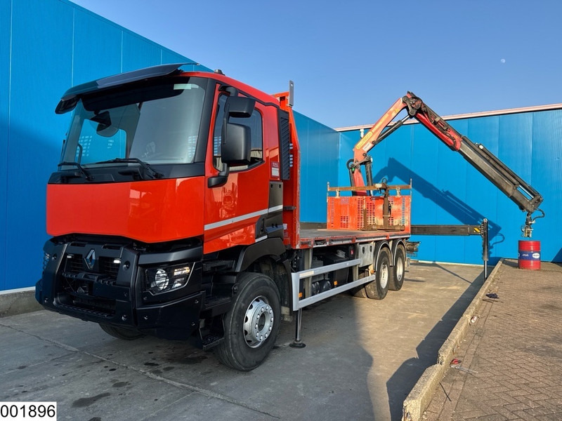 Camião de caixa aberta/ Plataforma, Caminhão grua Renault C 430 6x4, EURO 6, Retarder, Palfinger,Remote: foto 13
