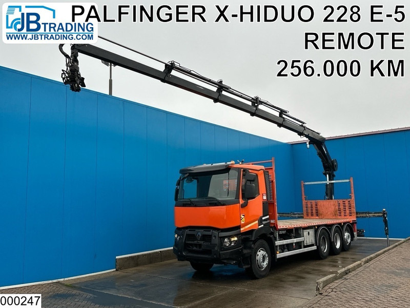 Renault C 430 8X4, EURO 6, HIAB, X-HIDUO 228 E-5 - Camião de caixa aberta/ Plataforma, Caminhão grua: foto 1 Renault C 430 8X4, EURO 6, HIAB, X-HIDUO 228 E-5 - Camião de caixa aberta/ Plataforma, Caminhão grua: foto 1