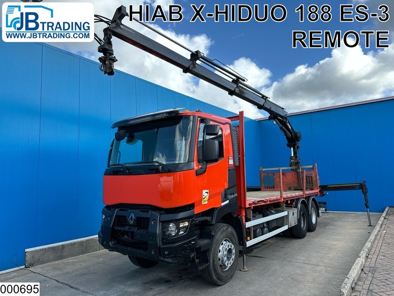 Renault C 430 EURO 6, Steel spring suspension, Hiab - Camião de caixa aberta/ Plataforma, Caminhão grua: foto 1 Renault C 430 EURO 6, Steel spring suspension, Hiab - Camião de caixa aberta/ Plataforma, Caminhão grua: foto 1