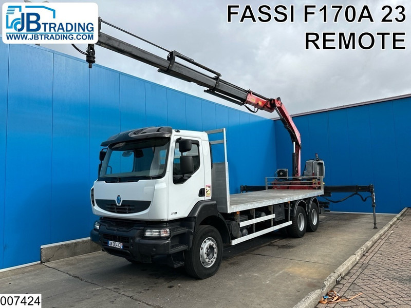 Renault Kerax 370 Dxi 6x4, EURO 4, Fassi - Camião de caixa aberta/ Plataforma, Caminhão grua: foto 1 Renault Kerax 370 Dxi 6x4, EURO 4, Fassi - Camião de caixa aberta/ Plataforma, Caminhão grua: foto 1