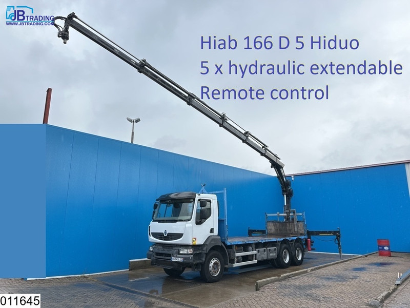 Renault Kerax 380 Dxi 6x4, EURO 5, Hiab, Remote, Steel Suspension - Camião de caixa aberta/ Plataforma, Caminhão grua: foto 1 Renault Kerax 380 Dxi 6x4, EURO 5, Hiab, Remote, Steel Suspension - Camião de caixa aberta/ Plataforma, Caminhão grua: foto 1