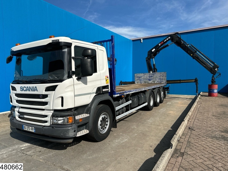 Scania P 410 8x4, EURO 6, HIAB, Remote, Steeringaxle - Camião de caixa aberta/ Plataforma, Caminhão grua: foto 5 Scania P 410 8x4, EURO 6, HIAB, Remote, Steeringaxle - Camião de caixa aberta/ Plataforma, Caminhão grua: foto 5