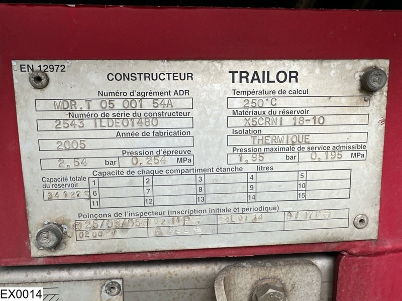 Trailor Bitum 34122 Liter, 1 Compartment - Semirreboque tanque: foto 3 Trailor Bitum 34122 Liter, 1 Compartment - Semirreboque tanque: foto 3