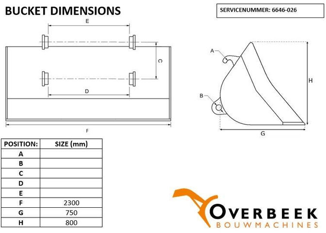 Ahlmann AZ9/AS7CS - 2,30MTR - Bucket/Schaufel/Dichte bak - Balde de Máquina de construção: foto 5 Ahlmann AZ9/AS7CS - 2,30MTR - Bucket/Schaufel/Dichte bak - Balde de Máquina de construção: foto 5