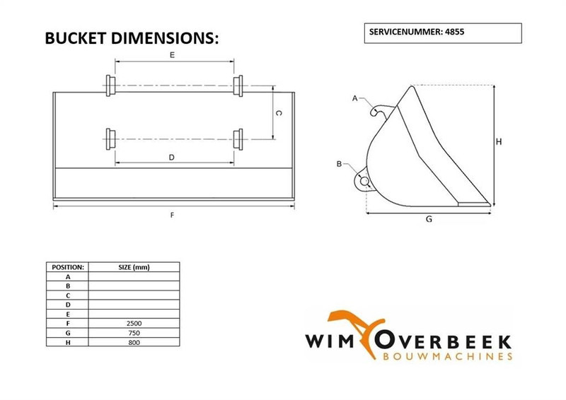 Beco 2,50 mtr - Ahlmann AZ 150 - Skeleton bucket - Balde: foto 5 Beco 2,50 mtr - Ahlmann AZ 150 - Skeleton bucket - Balde: foto 5