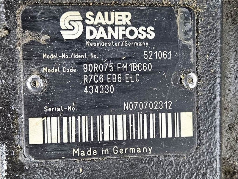 Sauer Danfoss 90R075FM1BC60R7C6-Drive pump/Fahrpumpe/Rijpomp - Hidráulica de Máquina de construção: foto 5 Sauer Danfoss 90R075FM1BC60R7C6-Drive pump/Fahrpumpe/Rijpomp - Hidráulica de Máquina de construção: foto 5