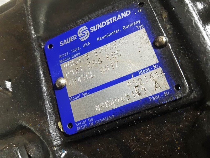 Sauer Sundstrand 90R075EP6AE60 - Drive pump - Hidráulica: foto 3 Sauer Sundstrand 90R075EP6AE60 - Drive pump - Hidráulica: foto 3