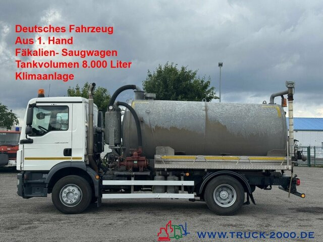 MAN TGM 15.250 Fäkalien- Saugwagen 8.000 Liter Klima - Caminhão limpa fossa: foto 1 MAN TGM 15.250 Fäkalien- Saugwagen 8.000 Liter Klima - Caminhão limpa fossa: foto 1